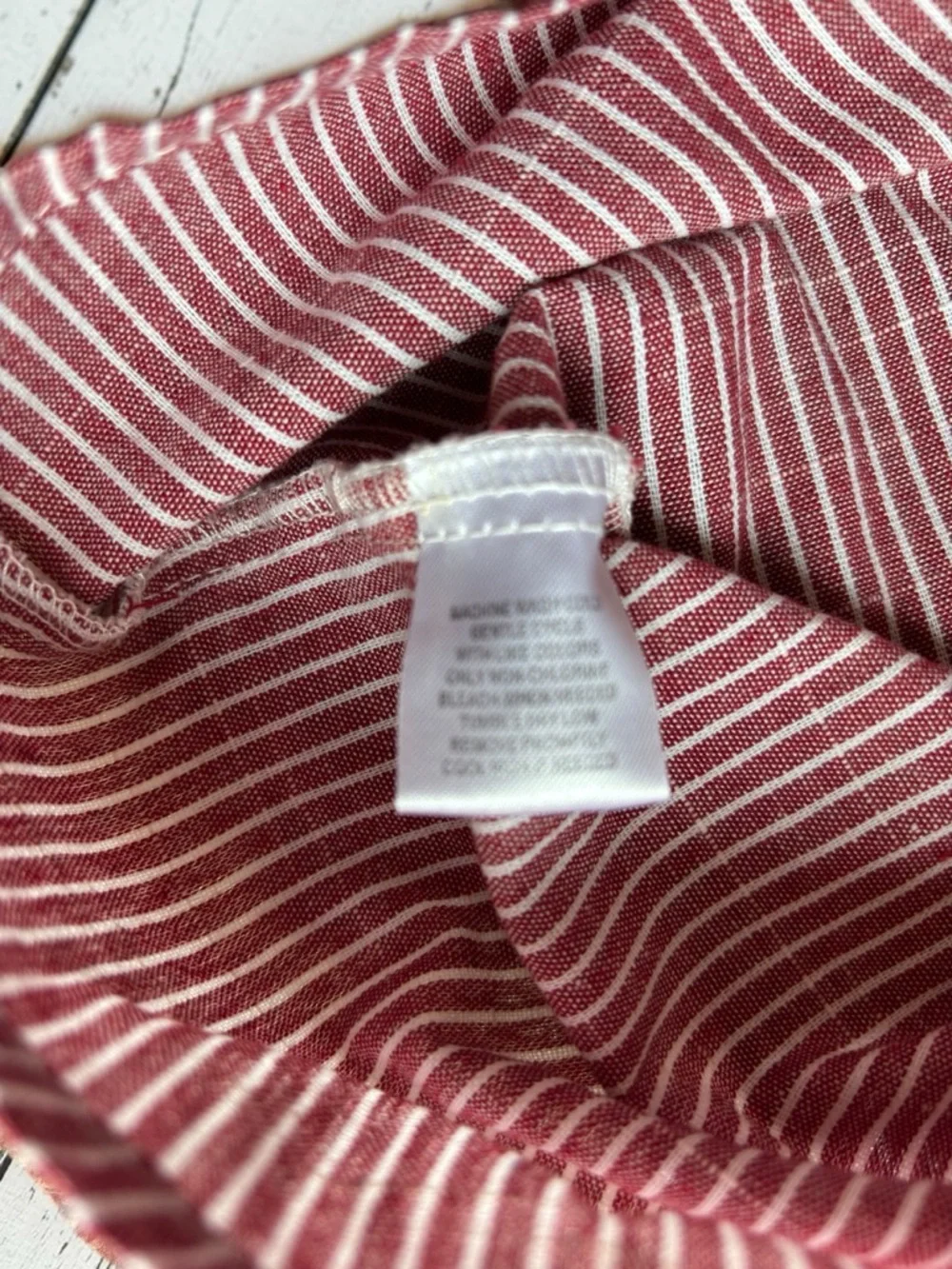 So It Is One Shoulder Top Medium Red White Stripe Ruffle Cotton Summer Blouse - Picture 5 of 8